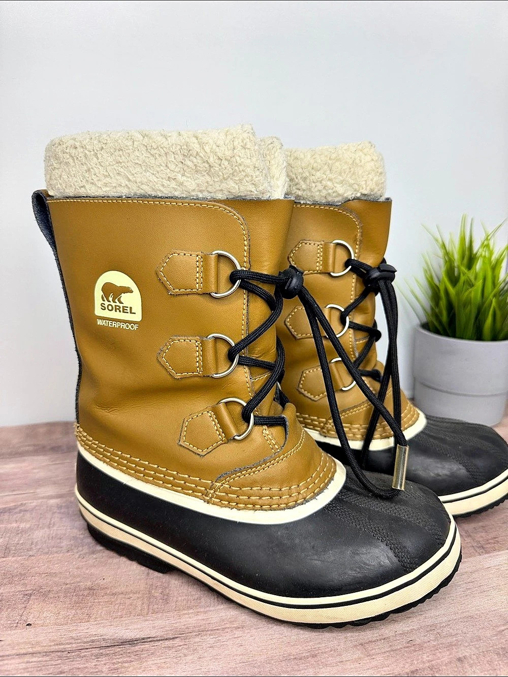 Sorel 1963-259 Waterproof Winter Boots Brown & Black US 4